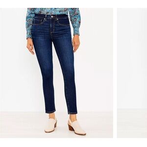 Loft jeans - “curvy skinny” stretch denim in dark blue NWT